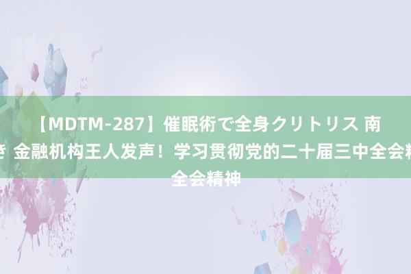 【MDTM-287】催眠術で全身クリトリス 南ゆき 金融机构王人发声！学习贯彻党的二十届三中全会精神