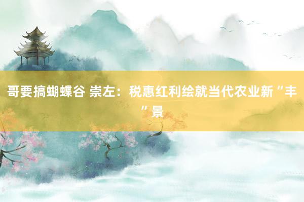 哥要搞蝴蝶谷 崇左：税惠红利绘就当代农业新“丰”景